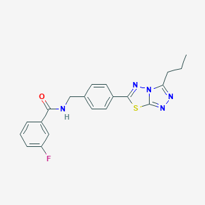 3-fluoro-N-[4-(3-propyl[1,2,4]triazolo[3,4-b][1,3,4]thiadiazol-6-yl)benzyl]benzamide