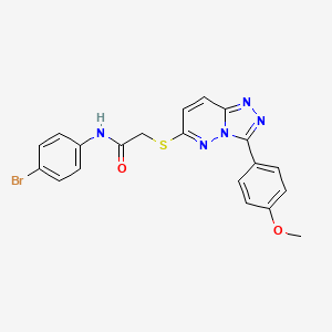 molecular formula C20H16BrN5O2S B2436130 N-(4-溴苯基)-2-((3-(4-甲氧基苯基)-[1,2,4]三唑并[4,3-b]哒嗪-6-基)硫代)乙酰胺 CAS No. 852376-38-6