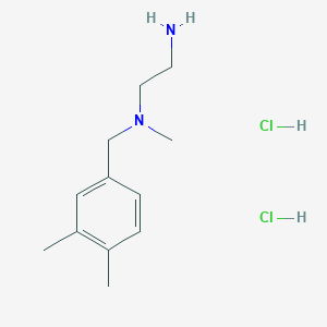 molecular formula C12H22Cl2N2 B2436136 N'-[(3,4-Dimethylphenyl)methyl]-N'-methylethane-1,2-diamine;dihydrochloride CAS No. 2460749-19-1