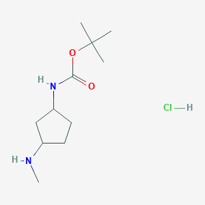 molecular formula C11H23ClN2O2 B2436138 Tert-butyl N-[3-(methylamino)cyclopentyl]carbamate;hydrochloride CAS No. 2490406-97-6