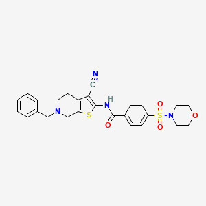 molecular formula C26H26N4O4S2 B2436173 N-(6-苄基-3-氰基-4,5,6,7-四氢噻吩并[2,3-c]吡啶-2-基)-4-(吗啉磺酰基)苯甲酰胺 CAS No. 524683-27-0