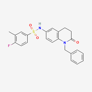 molecular formula C23H21FN2O3S B2436176 N-(1-benzyl-2-oxo-1,2,3,4-tetrahydroquinolin-6-yl)-4-fluoro-3-methylbenzenesulfonamide CAS No. 941906-39-4