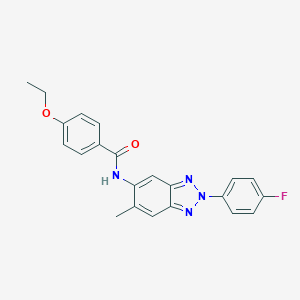 molecular formula C22H19FN4O2 B243618 4-ethoxy-N-[2-(4-fluorophenyl)-6-methyl-2H-1,2,3-benzotriazol-5-yl]benzamide 