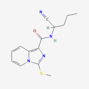 molecular formula C14H16N4OS B2436204 N-(1-cyanobutyl)-3-(methylsulfanyl)imidazo[1,5-a]pyridine-1-carboxamide CAS No. 1311752-71-2