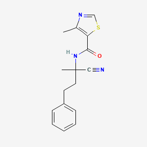 N-(1-cyano-1-methyl-3-phenylpropyl)-4-methyl-1,3-thiazole-5-carboxamide