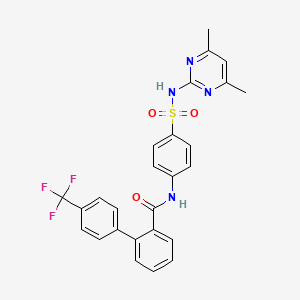 N-[4-[(4,6-dimethylpyrimidin-2-yl)sulfamoyl]phenyl]-2-[4-(trifluoromethyl)phenyl]benzamide