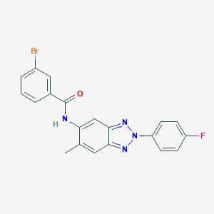 3-bromo-N-[2-(4-fluorophenyl)-6-methyl-2H-1,2,3-benzotriazol-5-yl]benzamide