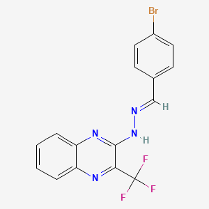 4-bromobenzenecarbaldehyde N-[3-(trifluoromethyl)-2-quinoxalinyl]hydrazone