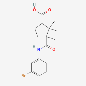 3-[(3-Bromophenyl)carbamoyl]-2,2,3-trimethylcyclopentane-1-carboxylic acid