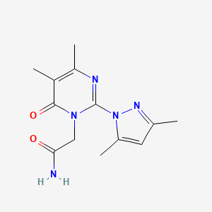 2-(2-(3,5-dimethyl-1H-pyrazol-1-yl)-4,5-dimethyl-6-oxopyrimidin-1(6H)-yl)acetamide