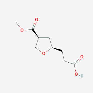 3-[(2R,4S)-4-Methoxycarbonyloxolan-2-yl]propanoic acid