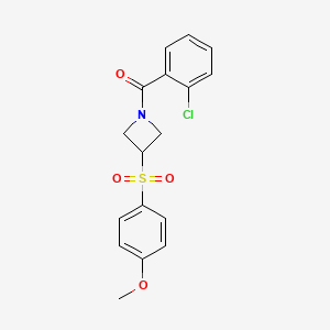 B2436245 (2-Chlorophenyl)(3-((4-methoxyphenyl)sulfonyl)azetidin-1-yl)methanone CAS No. 1797690-14-2