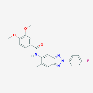 N-[2-(4-fluorophenyl)-6-methyl-2H-1,2,3-benzotriazol-5-yl]-3,4-dimethoxybenzamide