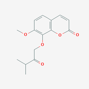 molecular formula C15H16O5 B2436254 7-甲氧基-8-(2-氧代-3-甲基丁氧基)香豆素 CAS No. 188426-72-4
