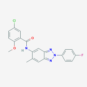 5-chloro-N-[2-(4-fluorophenyl)-6-methyl-2H-1,2,3-benzotriazol-5-yl]-2-methoxybenzamide