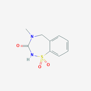 molecular formula C9H10N2O3S B2436277 4-methyl-4,5-dihydrobenzo[f][1,2,4]thiadiazepin-3(2H)-one 1,1-dioxide CAS No. 2034278-59-4