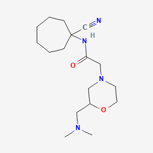 molecular formula C17H30N4O2 B2436284 N-(1-cyanocycloheptyl)-2-{2-[(dimethylamino)methyl]morpholin-4-yl}acetamide CAS No. 1356583-18-0