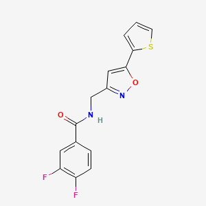 3,4-difluoro-N-((5-(thiophen-2-yl)isoxazol-3-yl)methyl)benzamide