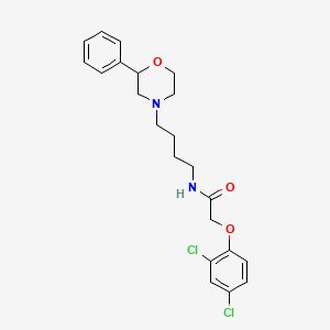 2-(2,4-dichlorophenoxy)-N-(4-(2-phenylmorpholino)butyl)acetamide