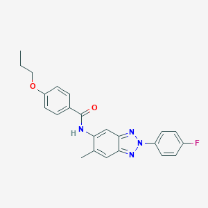 N-[2-(4-fluorophenyl)-6-methyl-2H-1,2,3-benzotriazol-5-yl]-4-propoxybenzamide