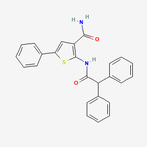 molecular formula C25H20N2O2S B2436331 2-(2,2-Diphenylacetamido)-5-phenylthiophene-3-carboxamide CAS No. 952815-38-2
