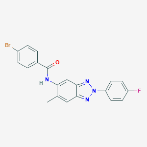 4-bromo-N-[2-(4-fluorophenyl)-6-methyl-2H-1,2,3-benzotriazol-5-yl]benzamide