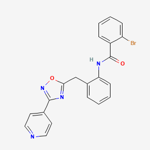 2-bromo-N-(2-((3-(pyridin-4-yl)-1,2,4-oxadiazol-5-yl)methyl)phenyl)benzamide