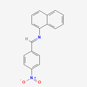 molecular formula C17H12N2O2 B2436380 Naphthalen-1-YL-(4-nitro-benzylidene)-amine CAS No. 967-13-5