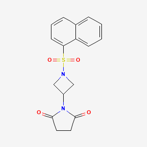 molecular formula C17H16N2O4S B2436386 1-(1-(Naphthalen-1-ylsulfonyl)azetidin-3-yl)pyrrolidine-2,5-dione CAS No. 1795422-65-9