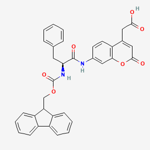 molecular formula C35H28N2O7 B2436389 N-9-芴甲氧羰基-L-苯丙氨酸-乙酰胺酸 CAS No. 2250437-40-0