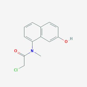 molecular formula C13H12ClNO2 B2436409 2-Chloro-N-(7-hydroxynaphthalen-1-yl)-N-methylacetamide CAS No. 1397213-50-1