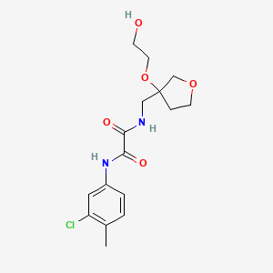 molecular formula C16H21ClN2O5 B2436421 N1-(3-chloro-4-methylphenyl)-N2-((3-(2-hydroxyethoxy)tetrahydrofuran-3-yl)methyl)oxalamide CAS No. 2320472-17-9