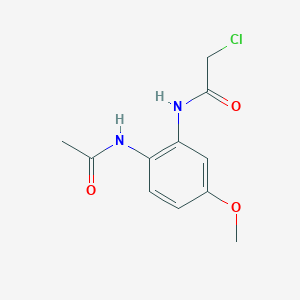 molecular formula C11H13ClN2O3 B2436425 N-(2-Acetylamino-5-methoxy-phenyl)-2-chloro-acetamide CAS No. 842973-45-9