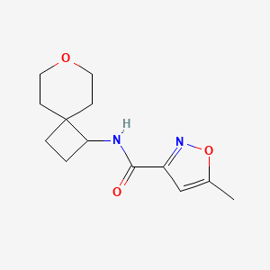 molecular formula C13H18N2O3 B2436426 5-methyl-N-(7-oxaspiro[3.5]nonan-1-yl)isoxazole-3-carboxamide CAS No. 2195811-39-1