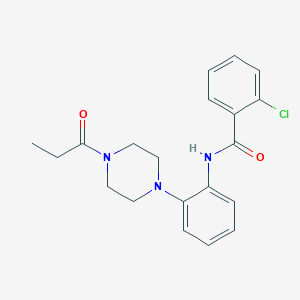 2-chloro-N-[2-(4-propanoylpiperazin-1-yl)phenyl]benzamide