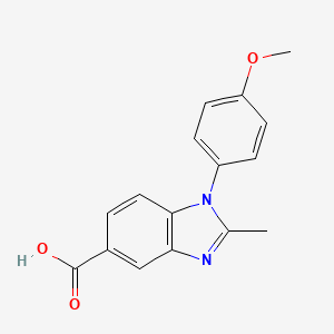 molecular formula C16H14N2O3 B2436440 1-(4-甲氧基苯基)-2-甲基-1H-苯并咪唑-5-羧酸 CAS No. 442531-47-7