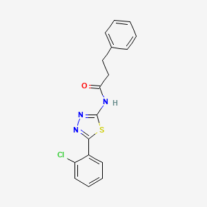 molecular formula C17H14ClN3OS B2436441 N-[5-(2-氯苯基)-1,3,4-噻二唑-2-基]-3-苯基丙酰胺 CAS No. 476459-74-2