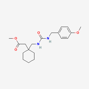 molecular formula C19H28N2O4 B2436443 Methyl [1-({[(4-methoxybenzyl)carbamoyl]amino}methyl)cyclohexyl]acetate CAS No. 929833-39-6