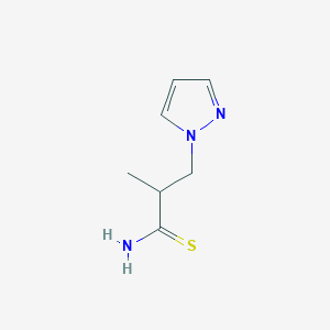 2-methyl-3-(1H-pyrazol-1-yl)propanethioamide