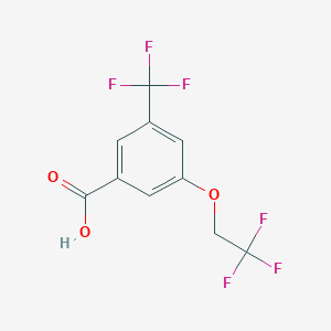 molecular formula C10H6F6O3 B2436448 3-(2,2,2-三氟乙氧基)-5-(三氟甲基)苯甲酸 CAS No. 2375008-65-2