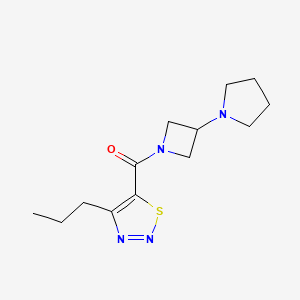 molecular formula C13H20N4OS B2436453 (4-Propylthiadiazol-5-yl)-(3-pyrrolidin-1-ylazetidin-1-yl)methanone CAS No. 2319721-40-7