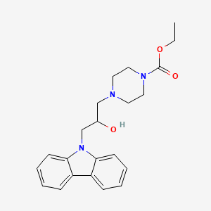 molecular formula C22H27N3O3 B2436455 ethyl 4-[3-(9H-carbazol-9-yl)-2-hydroxypropyl]-1-piperazinecarboxylate CAS No. 2305509-36-6