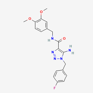 molecular formula C19H20FN5O3 B2436461 5-氨基-N-(3,4-二甲氧基苄基)-1-(4-氟苄基)-1H-1,2,3-三唑-4-甲酰胺 CAS No. 899981-06-7