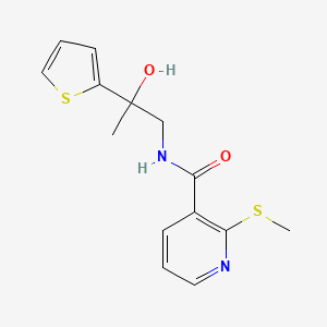 N-(2-hydroxy-2-(thiophen-2-yl)propyl)-2-(methylthio)nicotinamide