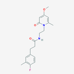 molecular formula C19H23FN2O3 B2436468 3-(4-氟-3-甲基苯基)-N-(2-(4-甲氧基-6-甲基-2-氧代吡啶-1(2H)-基)乙基)丙酰胺 CAS No. 2034246-43-8