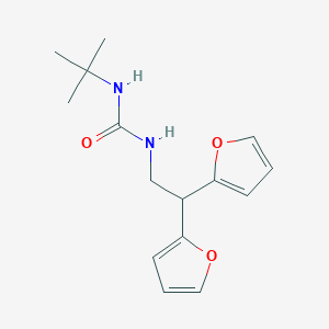 molecular formula C15H20N2O3 B2436474 1-(Tert-butyl)-3-(2,2-di(furan-2-yl)ethyl)urea CAS No. 2185590-53-6