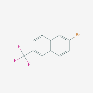 molecular formula C11H6BrF3 B2436479 2-Bromo-6-trifluoromethylnaphthalene CAS No. 853017-60-4