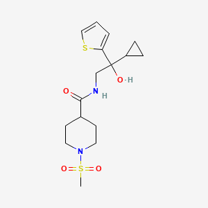 N-(2-cyclopropyl-2-hydroxy-2-(thiophen-2-yl)ethyl)-1-(methylsulfonyl)piperidine-4-carboxamide