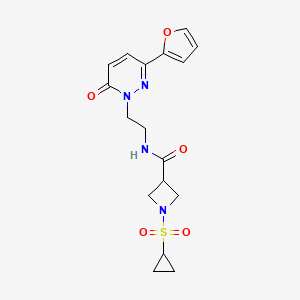 1-(cyclopropylsulfonyl)-N-(2-(3-(furan-2-yl)-6-oxopyridazin-1(6H)-yl)ethyl)azetidine-3-carboxamide