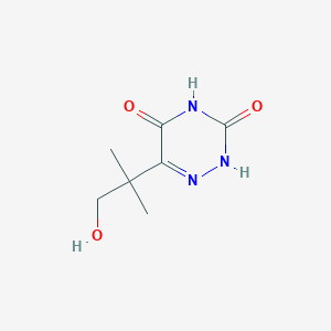 molecular formula C7H11N3O3 B2436500 6-(1-Hydroxy-2-methylpropan-2-yl)-2H-1,2,4-triazine-3,5-dione CAS No. 2308076-26-6